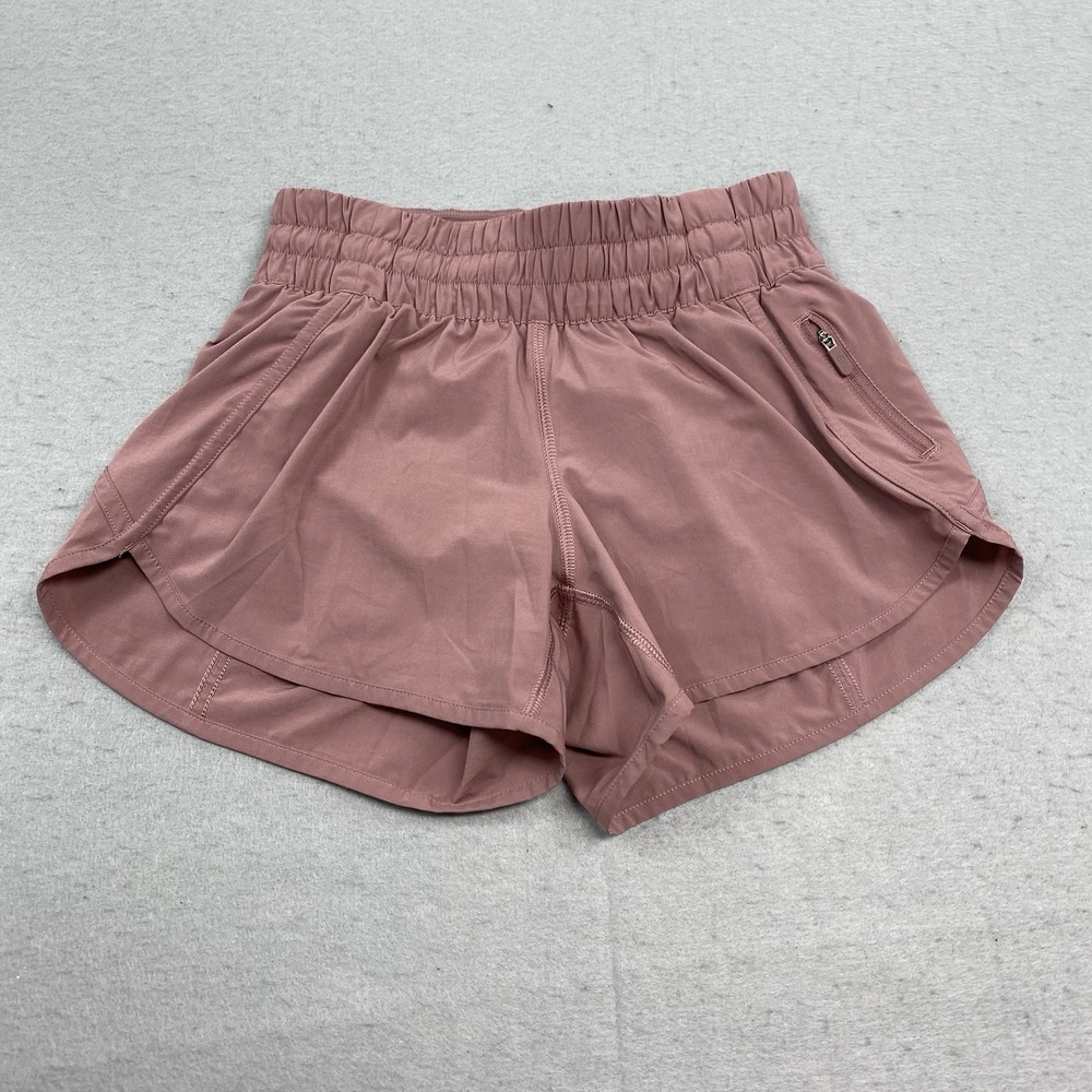 Lululemon Tracker Shorts Womens 4 Pink 3" Inseam Lined Athletic Running Training